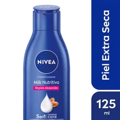 CREMA NIVEA MILK 125ML, EXTRA SECA, CON 3