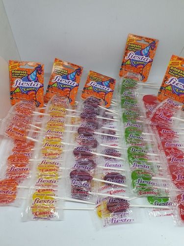 PALETA DE TIRA, DIFERENTES SABORES, CON 20 PIEZAS, 5 TIRAS POR: