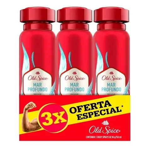 DESODORANTE OLD SPICE SPRAY 150ML, ESTUCHE CON 3, SURTIDOS, OFERTA ESPECIAL