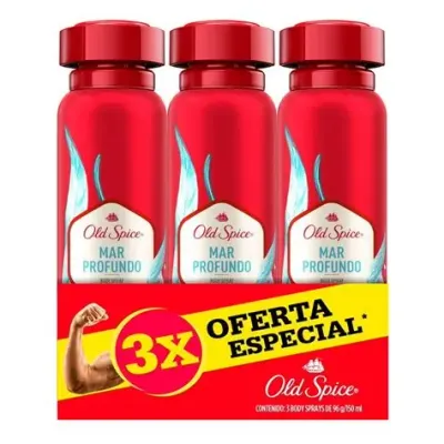 DESODORANTE OLD SPICE SPRAY 150ML, ESTUCHE CON 3, SURTIDOS, OFERTA ESPECIAL