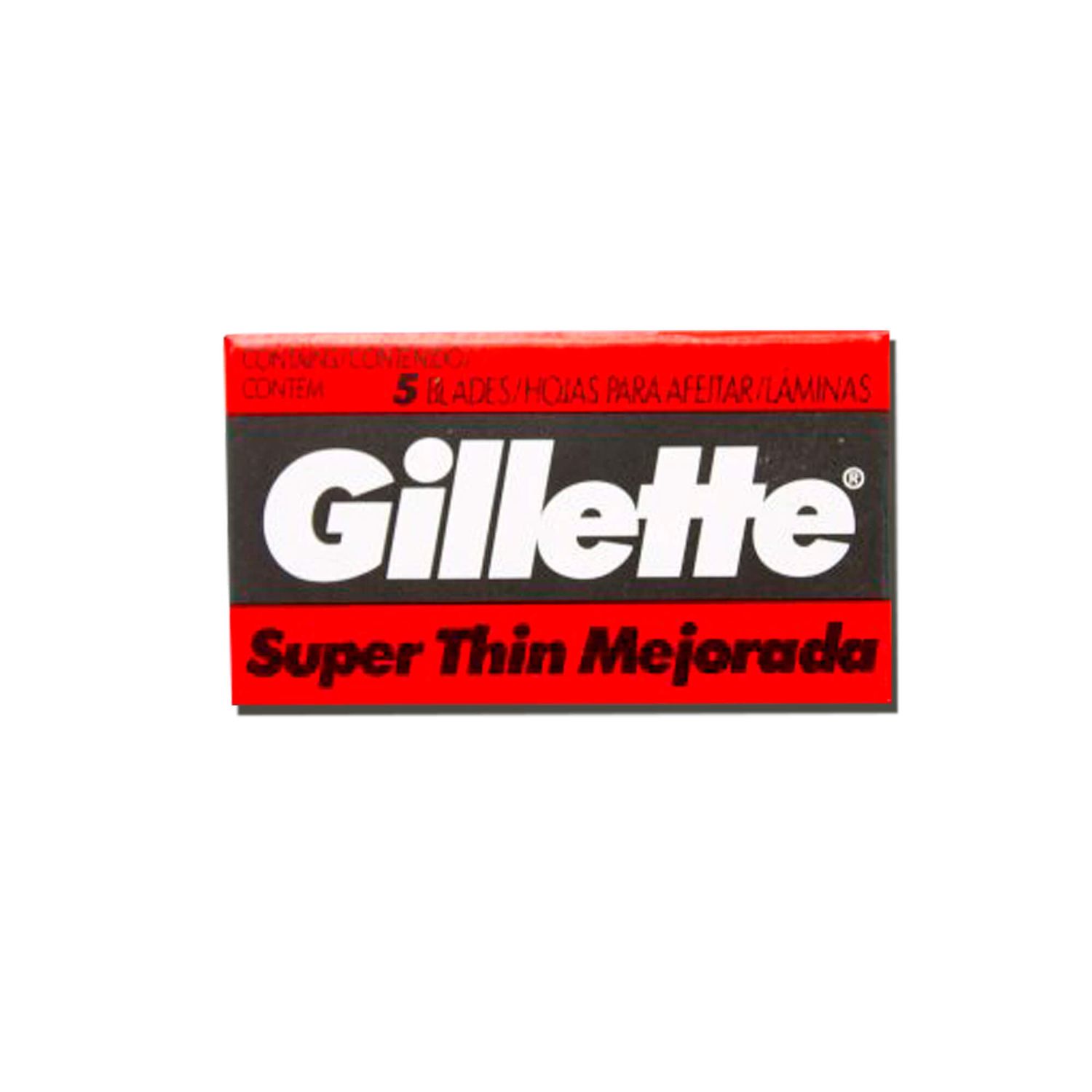 NAVAJA GILLETE DOBLE FILO, CAJA CON 5 PZS, CON 5 CAJAS.