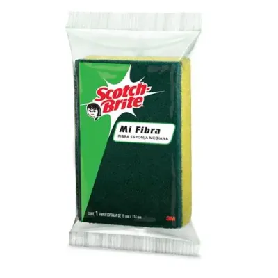 FIBRA MI FIBRA, ESPONJA, MEDIANA, SCOTCH BRITE, CON 12