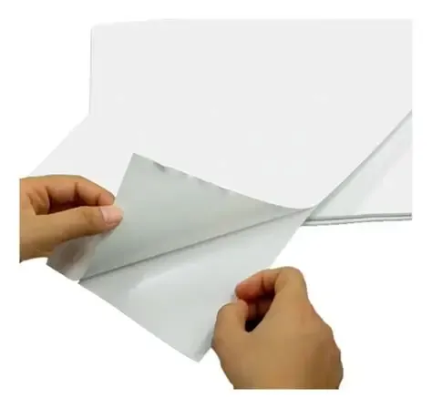 PAPEL FOTOGRAFICO BRILLANTE CON ADHESIVO, CARTA, CON 50