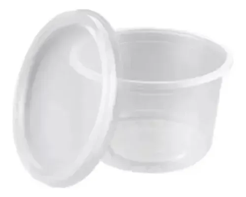 VASO DE PLASTICO DE 1/2LT, CON 25, CON TAPA