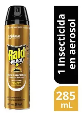 INSECTICIDA RAID MAX 285ML, CON 3