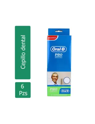 CEPILLO DENTAL PRO, ORAL B, COMPACTO ONDULADO, CAJA CON 6