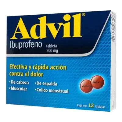 ADVIL IBUPROFENO 200MG, CON 12
