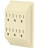 MULTICONTACTO DE 6 ATERRIZADO CUADRADO