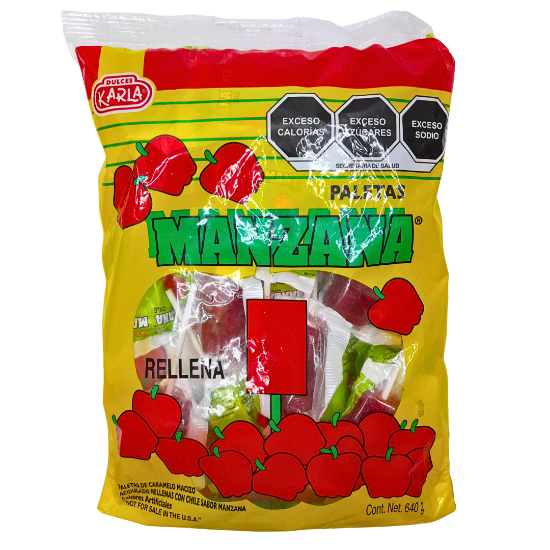 PALETA KARLA MANZANA RELLENA CON 20
