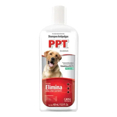 SHAMPOO PERRO CONSENTIDO PPT ANTIPULGAS 400ML, MAXIMO PODER, C/1