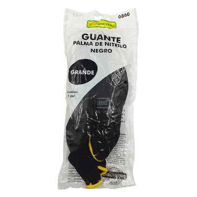 GUANTE DE NITRILO NEGRO, DE USO RUDO, CON 6 PARES
