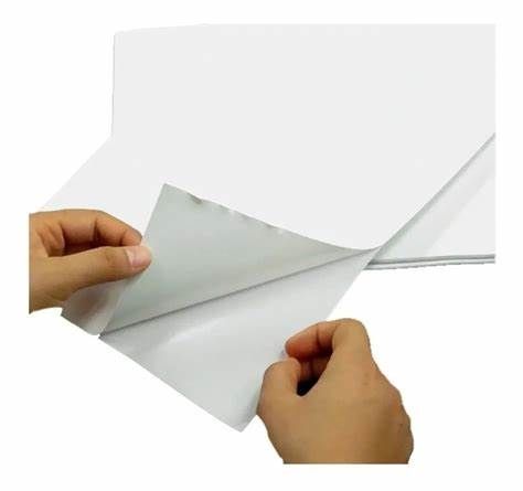 PAPEL ETIQUETA ADHESIVA MATE, TAMAÑO CARTA CON 100