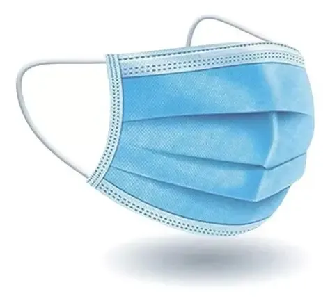 CUBREBOCAS TRICAPA CON 50, AZUL