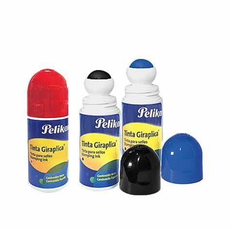 TINTA PARA SELLO, 60ML, PELIKAN, COLORES SURTIDOS, CON 3