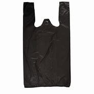 BOLSA CAMISETA MEDIANA NEGRA, PLANA, CON 1KG