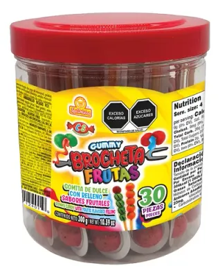 BROCHETA DE FRUTAS LAS DELICIAS, CON 30