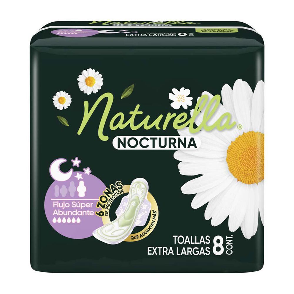 TOALLA NATURELLA NOCHE, CA, FSA, BOLSA CON 6+2, CON 12 BOLSAS