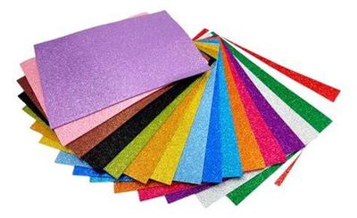 FOAMY DIAMANTADO TAMAÑO CARTULINA, CON 10