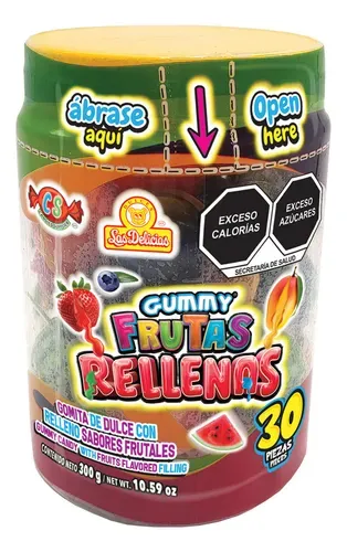 GUMMY FRUTAS RELLENAS, CON 30