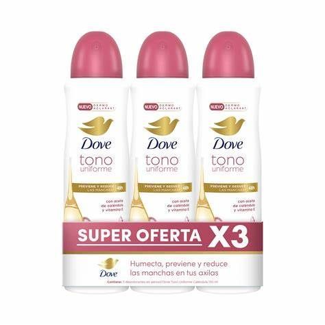 DESODORANTE ANTITRANSPIRANTE DOVE  89 GR. AEROSOL, MUJER.T U CALENDULA VIT. C/3