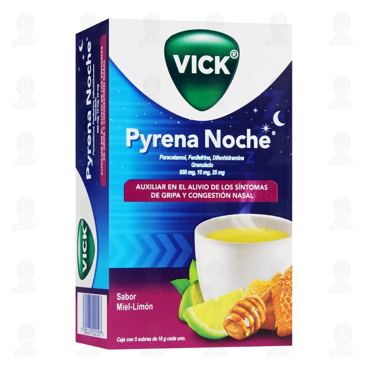 VICK PYRENA NOCHE, CON 5 SOBRES MIEL/LIMON