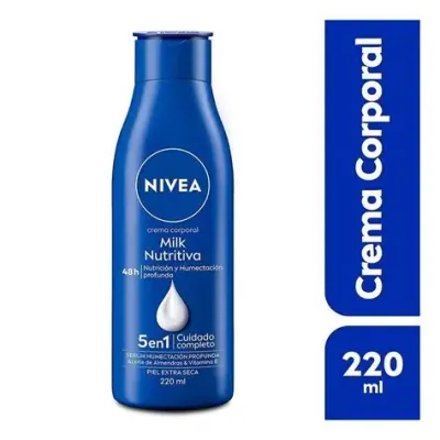 CREMA CORPORAL NIVEA MILK 220ML, SECA, CON 3