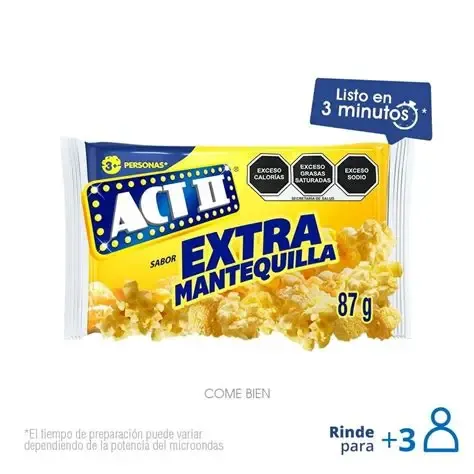 PALOMITAS ACTII, PACK CON 87GR, CON 16 PACKS