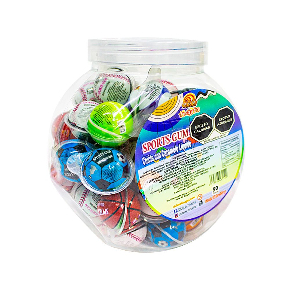 SPORT GUM TINAJITA, ESTUCHE CON 50