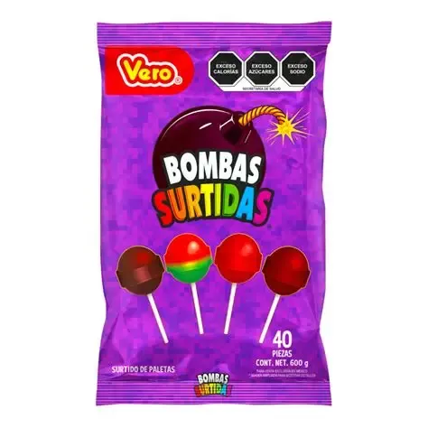 PALETA BOMBAS SURTIDAS VERO CON 40