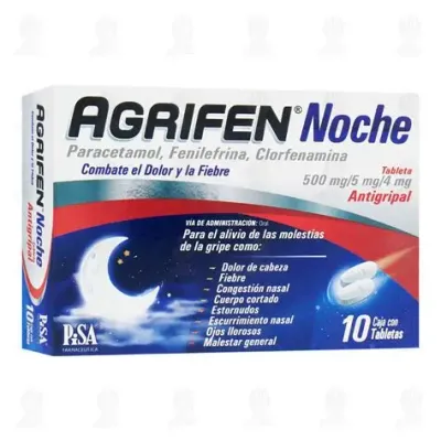 AGRIFEN NOCHE C/10 TABLETAS
