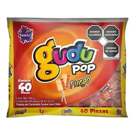 PALETA GUDU POP CON 40, FUEGO