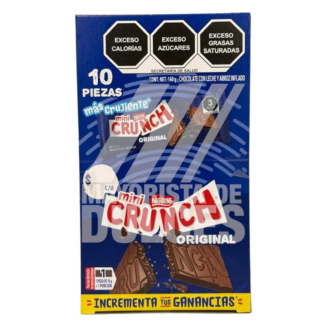 CHOCOLATE CRUNCH MINI, CON 10, AZUL
