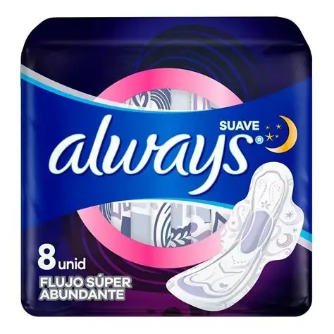 TOALLA ALWAYS NOCT.C/A FSA C/ 8 (12B) SUAVE E. LARGA