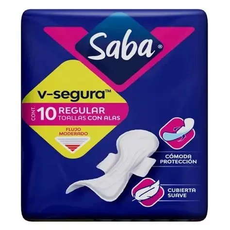 TOALLA SABA PROTECCION V REGULAR C/10