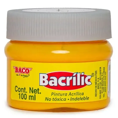 PINTURA ACRILICA BACRILIC 100ML, CON 6