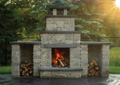 Barkman Compact Quarry Stone Fire Place