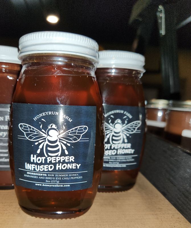 8 oz Hot Pepper Infused Honey