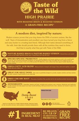 Taste Of The Wild High Prairie Canine Recipe 14lb