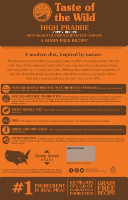 Taste Of The Wild High Prairie Puppy Recipe 28lb