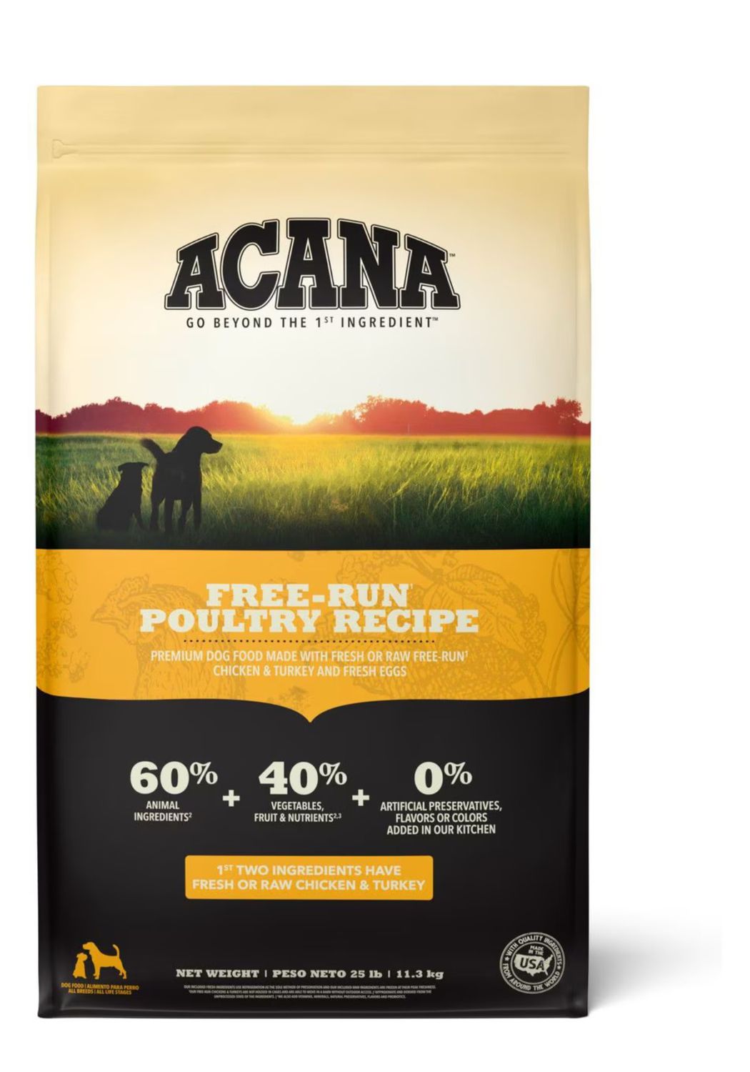 Acana Dog Heritage Free Run Poultry 25lb