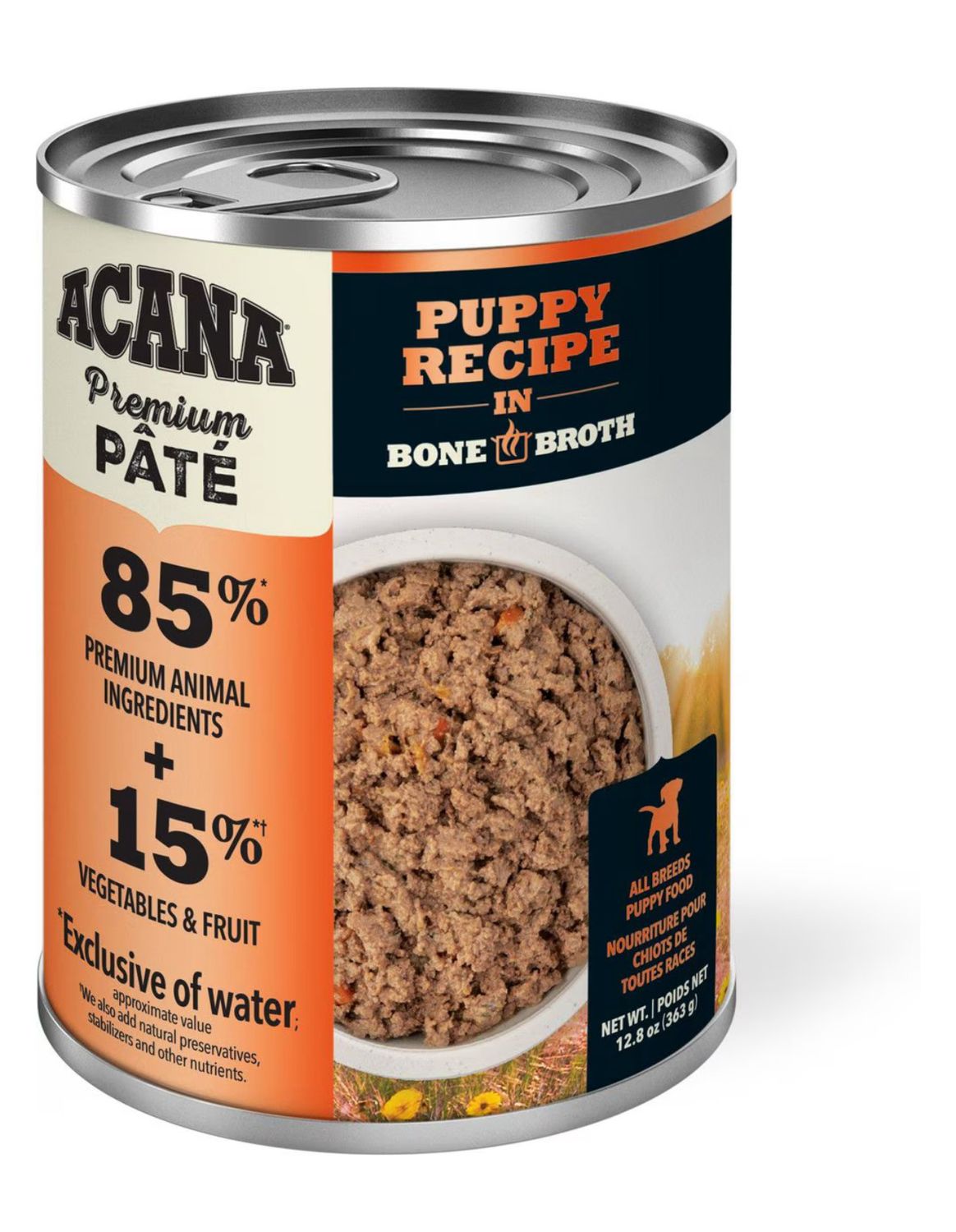 Acana Puppy In Bone Broth Can 12.8oz