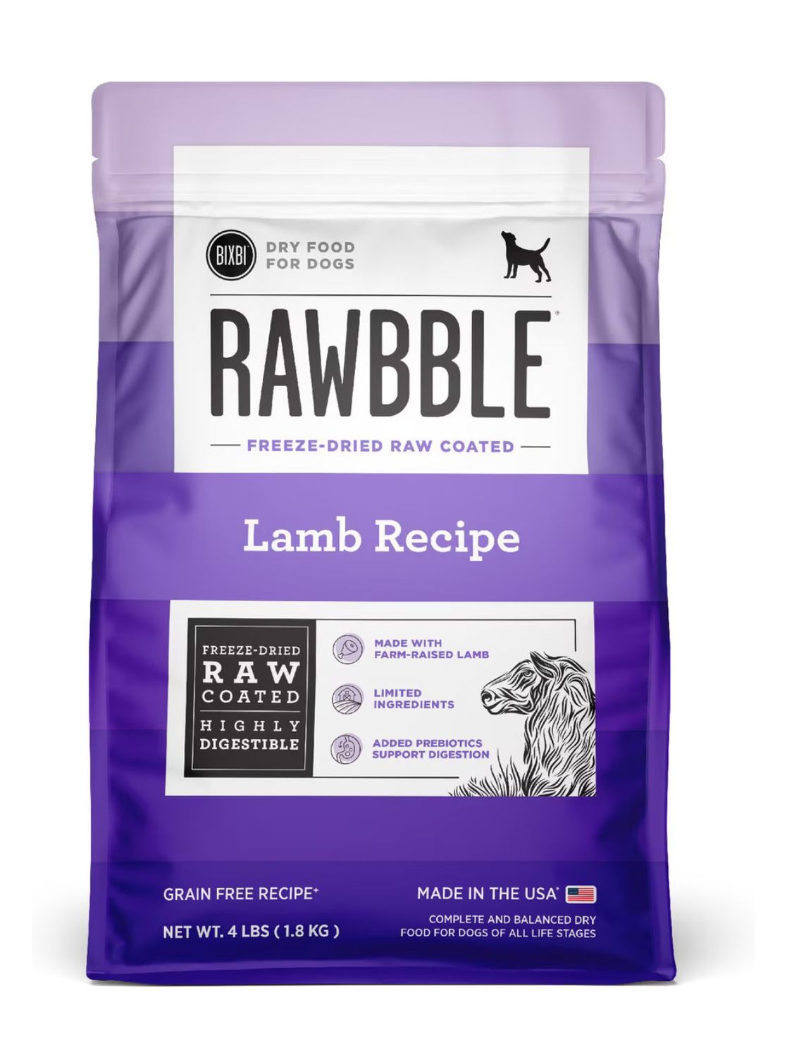 Bixbi Rawbble Lamb Kibble 4lb