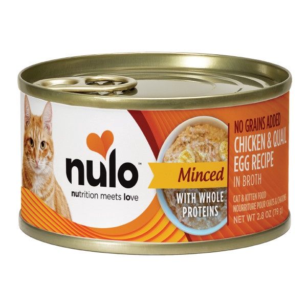 Nulo Minced Chicken &amp; Quail Egg Recipe with Whole Proteins for Cats 2.8oz