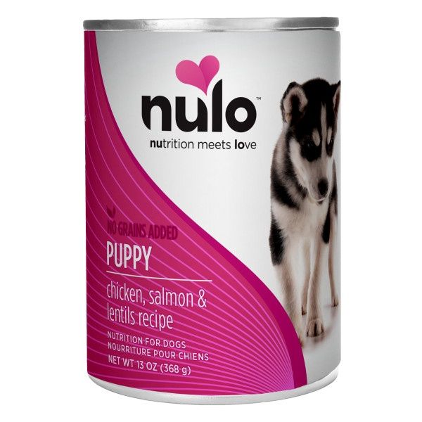Nulo Paté Puppy Chicken, Salmon &amp; Lentils Recipe for Puppies 13oz