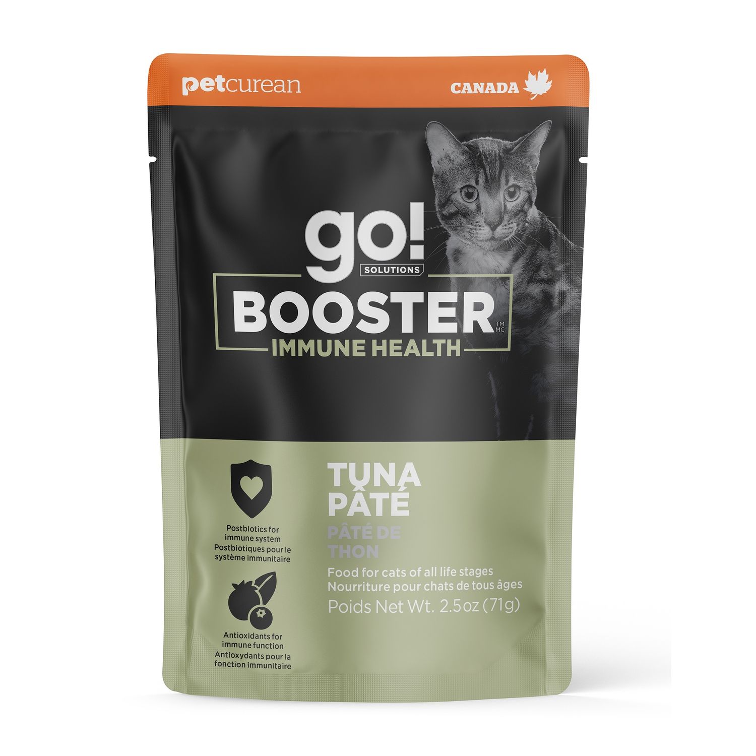 Go! Solutions Booster Immune Health Tuna Pâté for cats, 2.5oz, box of 12