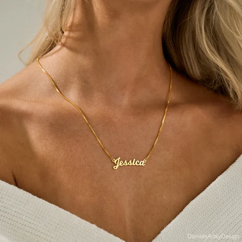 Personalized Name Necklace Gold