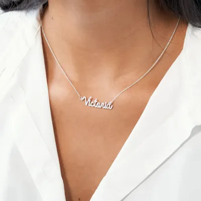 Personalized Name Necklace Silver