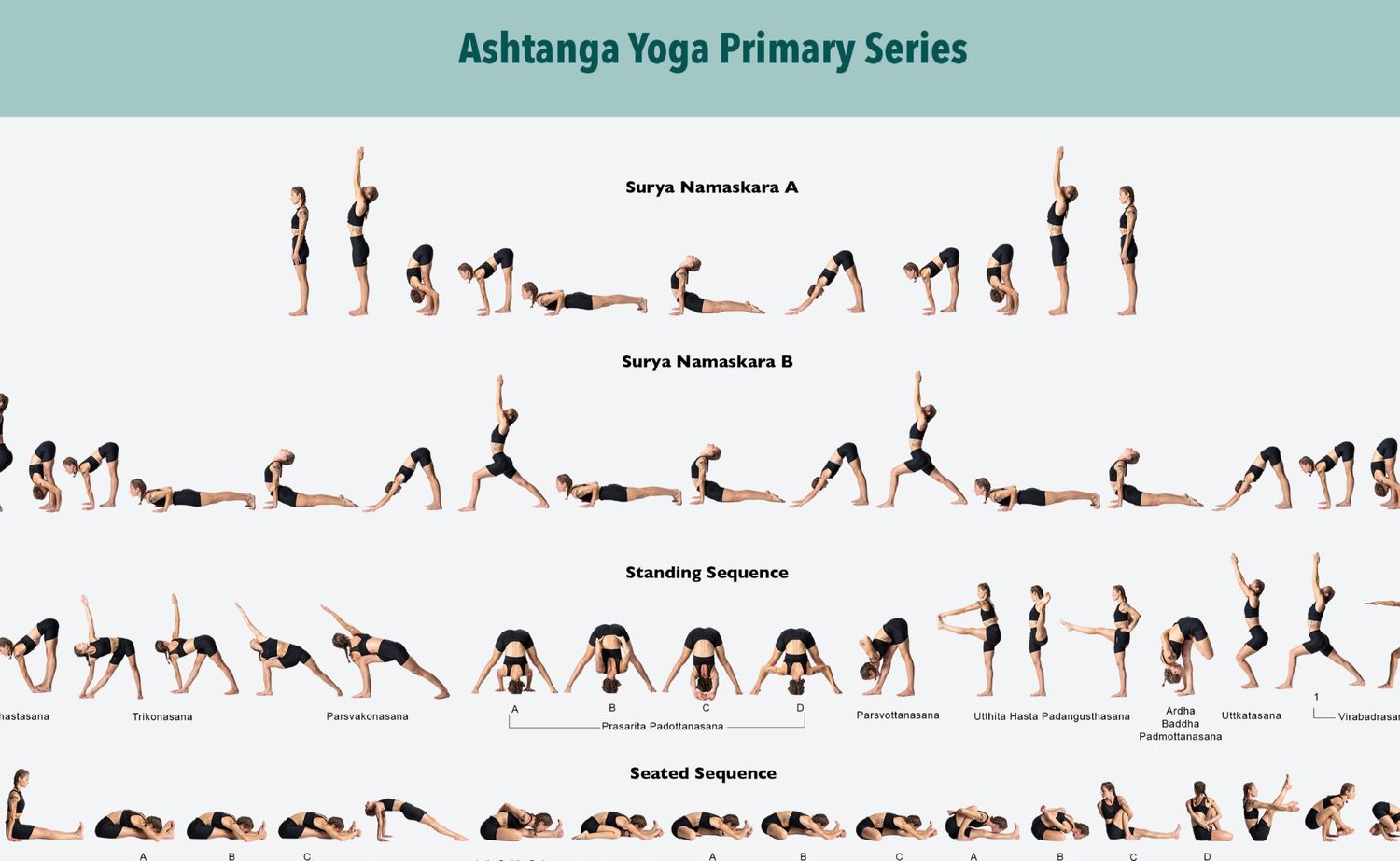 Ashtanga Yoga Primary Series Chart