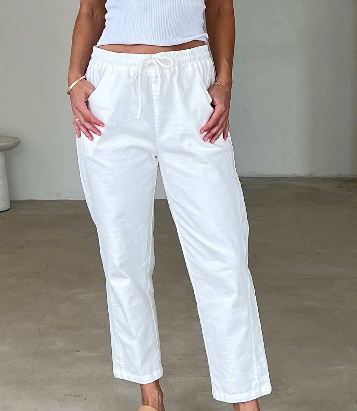 Candice Jogger, Colour: White, Size: S/M