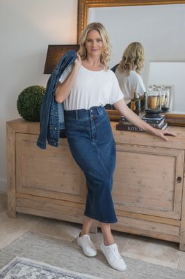Denim Maxi Skirt